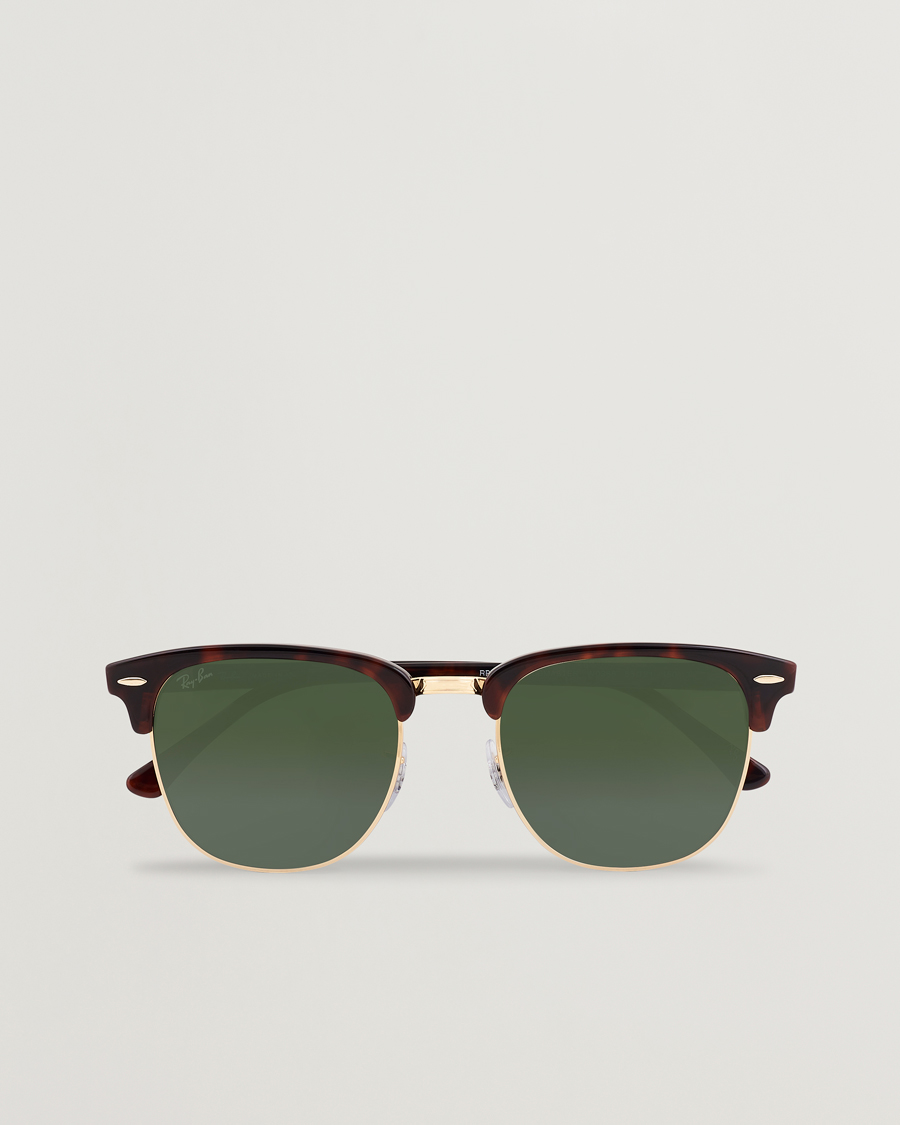 Mies | Aurinkolasit | Ray-Ban | Clubmaster Sunglasses Mock Tortoise/Crystal Green