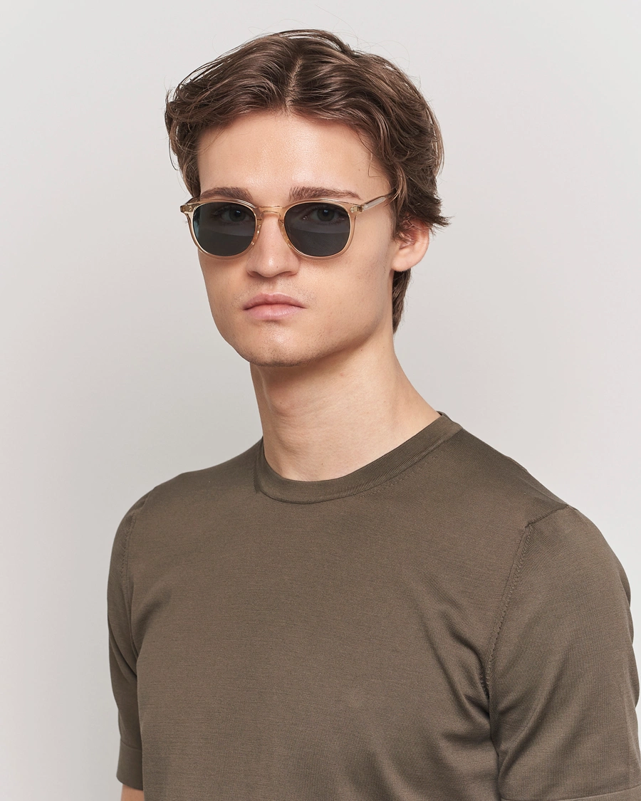 Mies |  | Garrett Leight | Kinney 49 Sunglasses Transparent/Blue