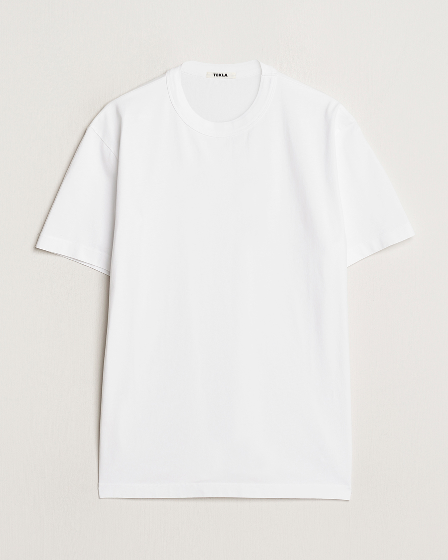 Mies | T-paidat | Tekla | Organic Cotton Sleeping T-Shirt White