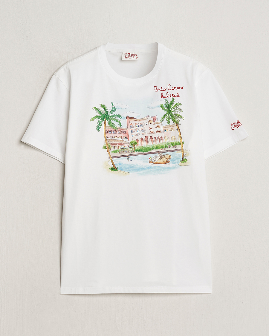 Mies | T-paidat | MC2 Saint Barth | Printed Cotton T-Shirt Porto Cervo