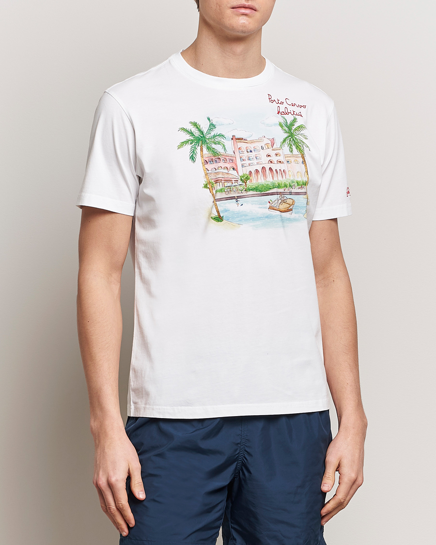 Mies | T-paidat | MC2 Saint Barth | Printed Cotton T-Shirt Porto Cervo
