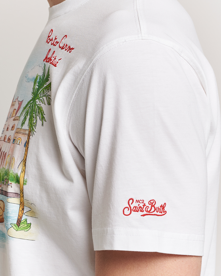 Mies | T-paidat | MC2 Saint Barth | Printed Cotton T-Shirt Porto Cervo