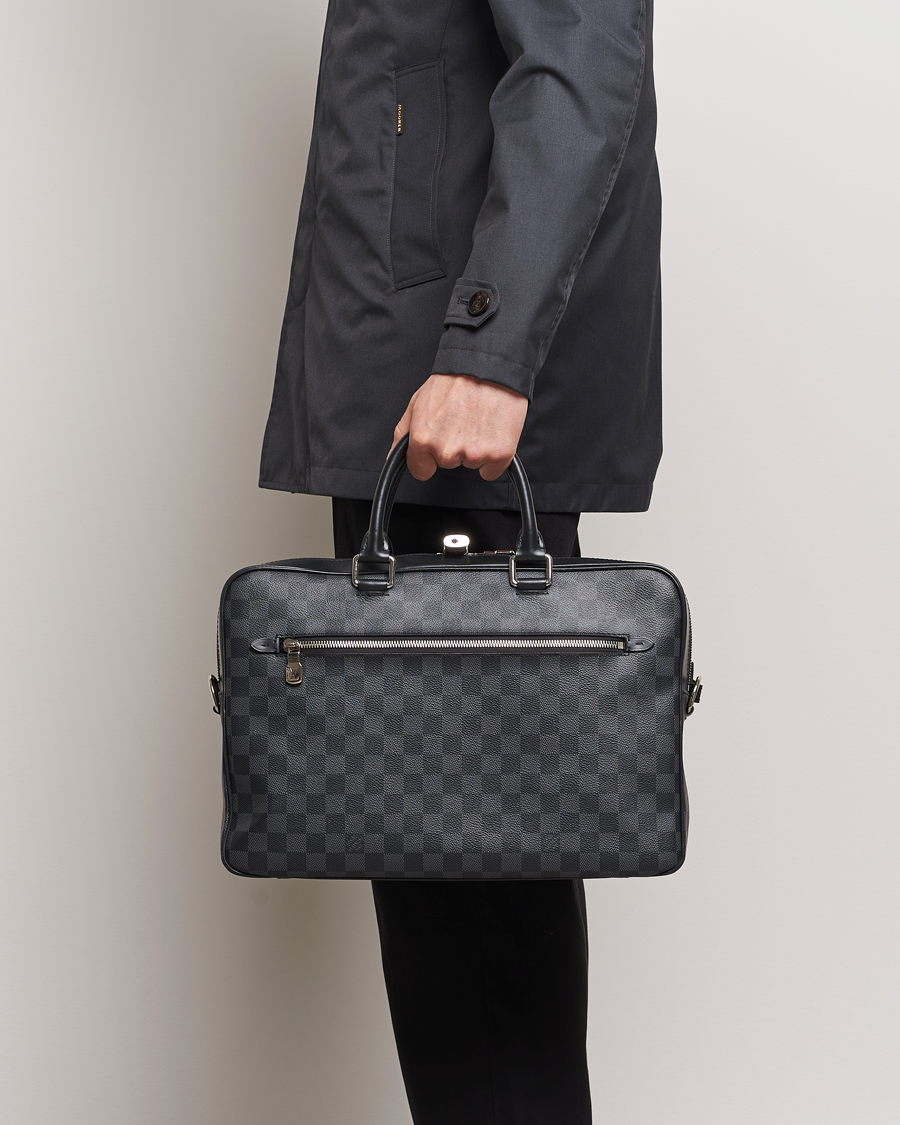 Mies | Pre-Owned & Vintage Bags | Louis Vuitton Pre-Owned | Porte Document Business Damier Graphite