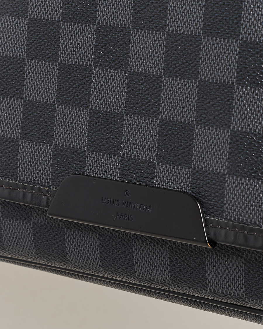 Mies | Louis Vuitton Pre-Owned Daniel MM Satchel Leather Bag Damier Graphite | Louis Vuitton Pre-Owned | Daniel MM Satchel Leather Bag Damier Graphite