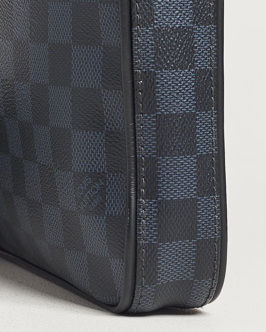 Mies | Louis Vuitton Pre-Owned Dandy Slim Briefcase Damier Navy | Louis Vuitton Pre-Owned | Dandy Slim Briefcase Damier Navy