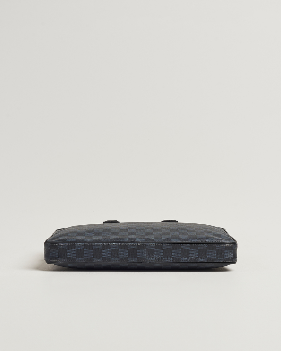Mies | Louis Vuitton Pre-Owned Dandy Slim Briefcase Damier Navy | Louis Vuitton Pre-Owned | Dandy Slim Briefcase Damier Navy
