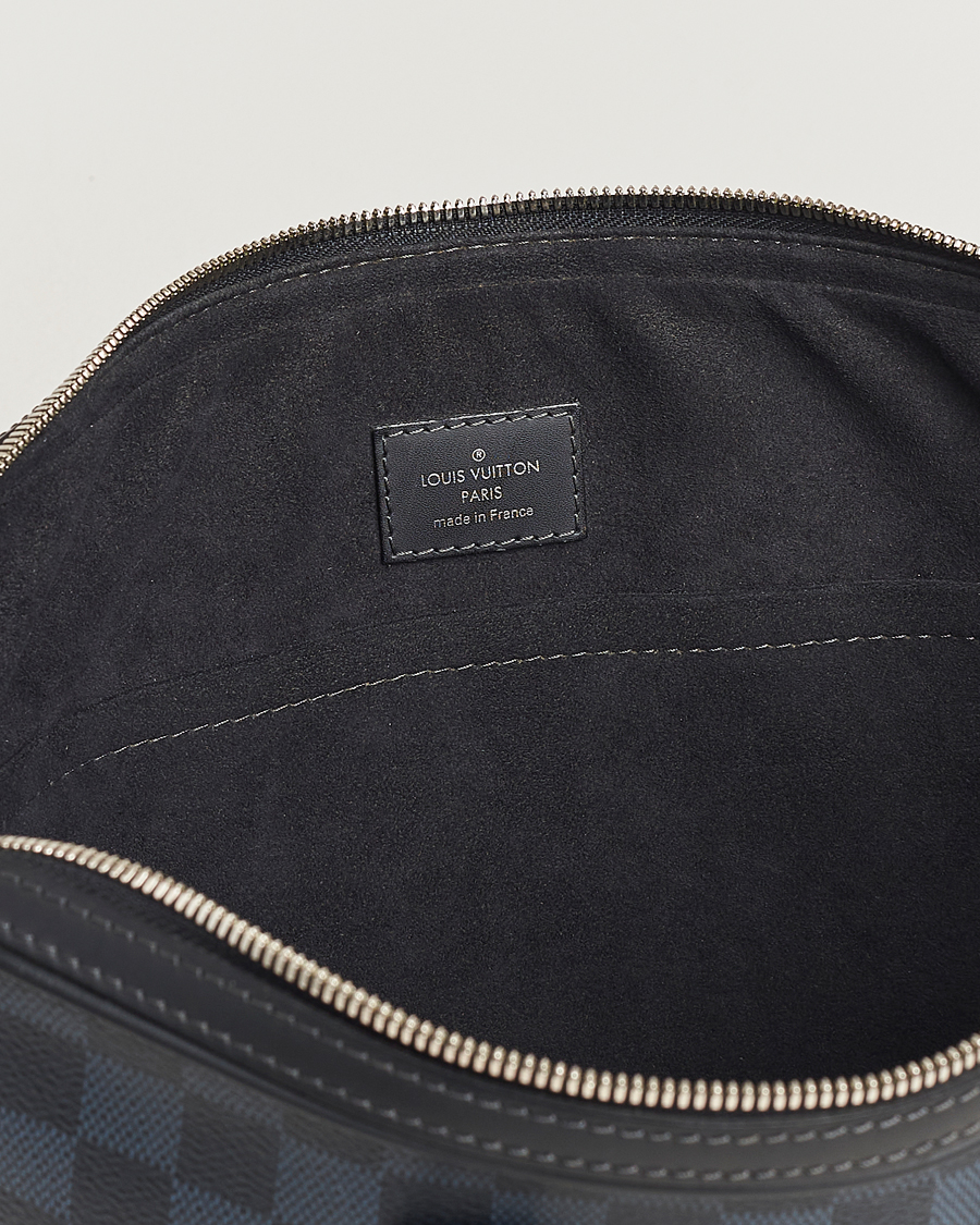 Mies | Louis Vuitton Pre-Owned Dandy Slim Briefcase Damier Navy | Louis Vuitton Pre-Owned | Dandy Slim Briefcase Damier Navy