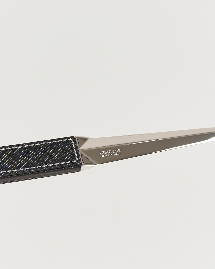 Mies | Kotiin | Montblanc | Letter Opener in Steel and Leather Black