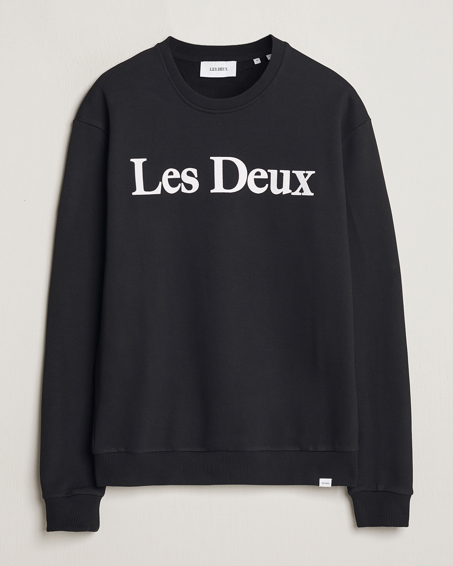 Mies | Puserot | LES DEUX | Charles Logo Sweatshirt Black