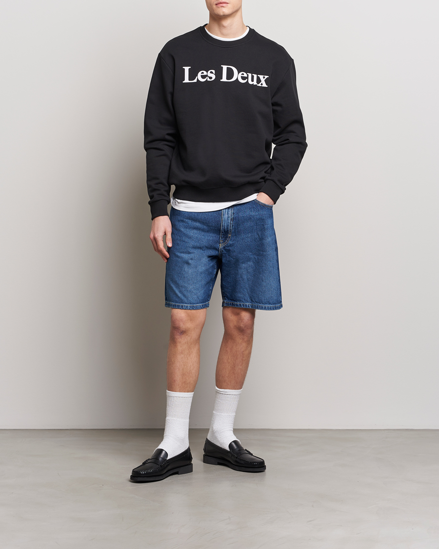 Mies | Puserot | LES DEUX | Charles Logo Sweatshirt Black