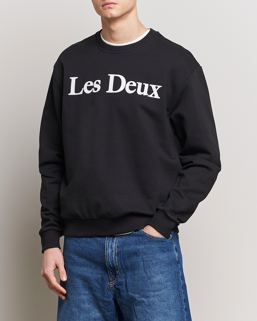 Mies | Puserot | LES DEUX | Charles Logo Sweatshirt Black
