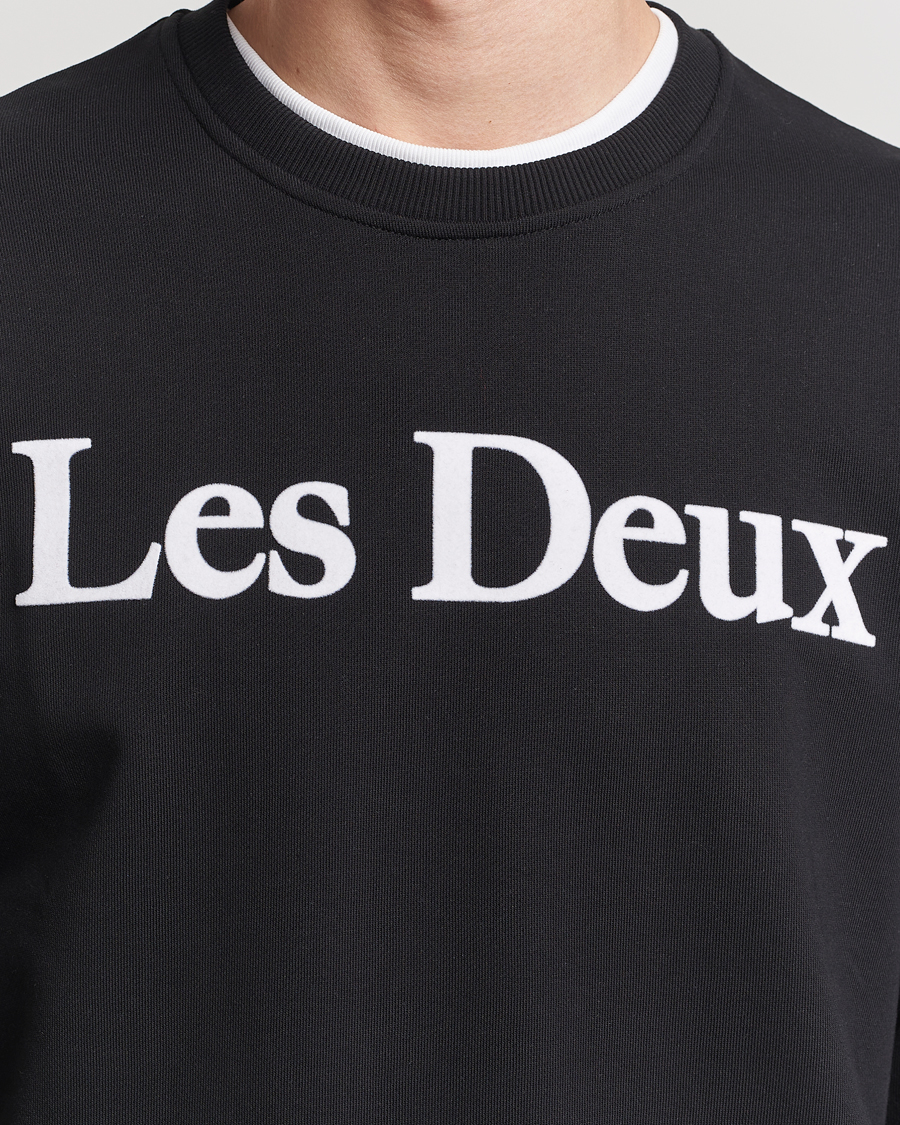 Mies | Puserot | LES DEUX | Charles Logo Sweatshirt Black