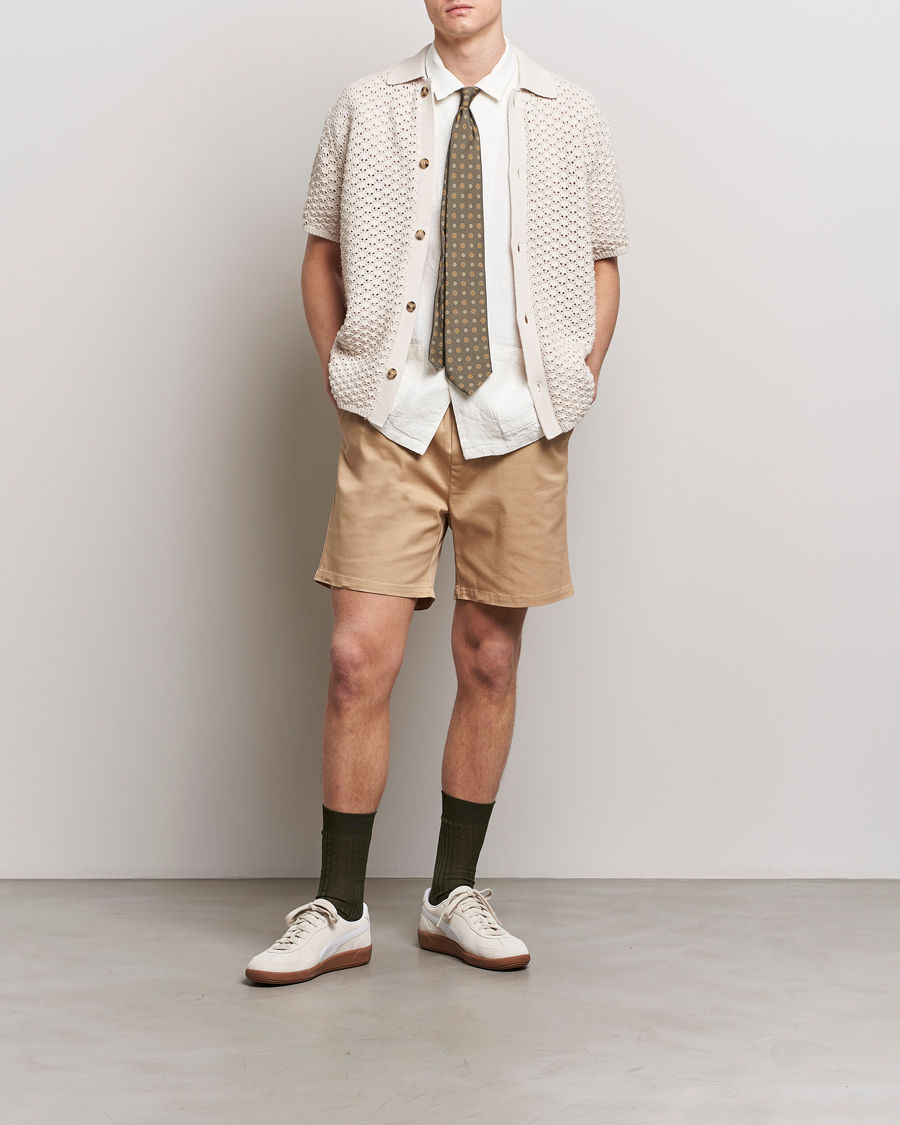 Mies | Kauluspaidat | LES DEUX | Gideon Knitted Shirt Ivory