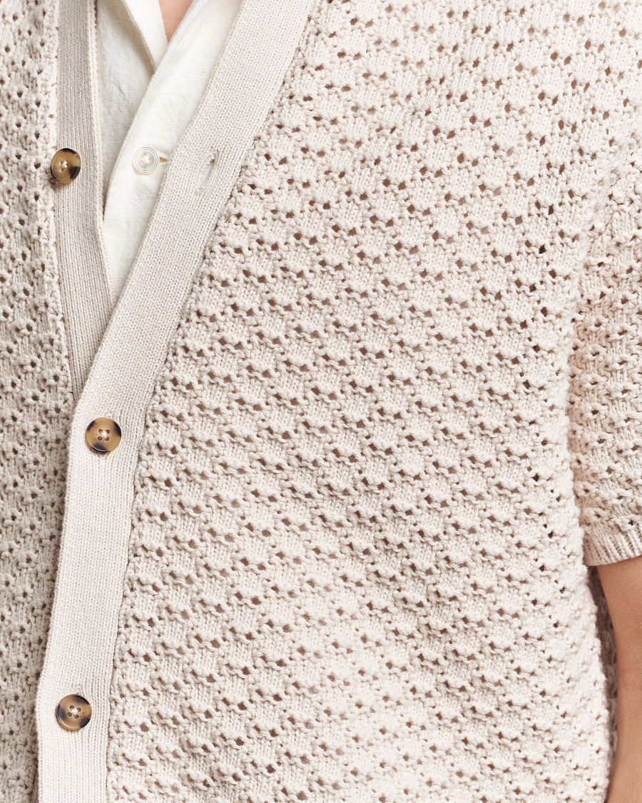 Mies | Kauluspaidat | LES DEUX | Gideon Knitted Shirt Ivory