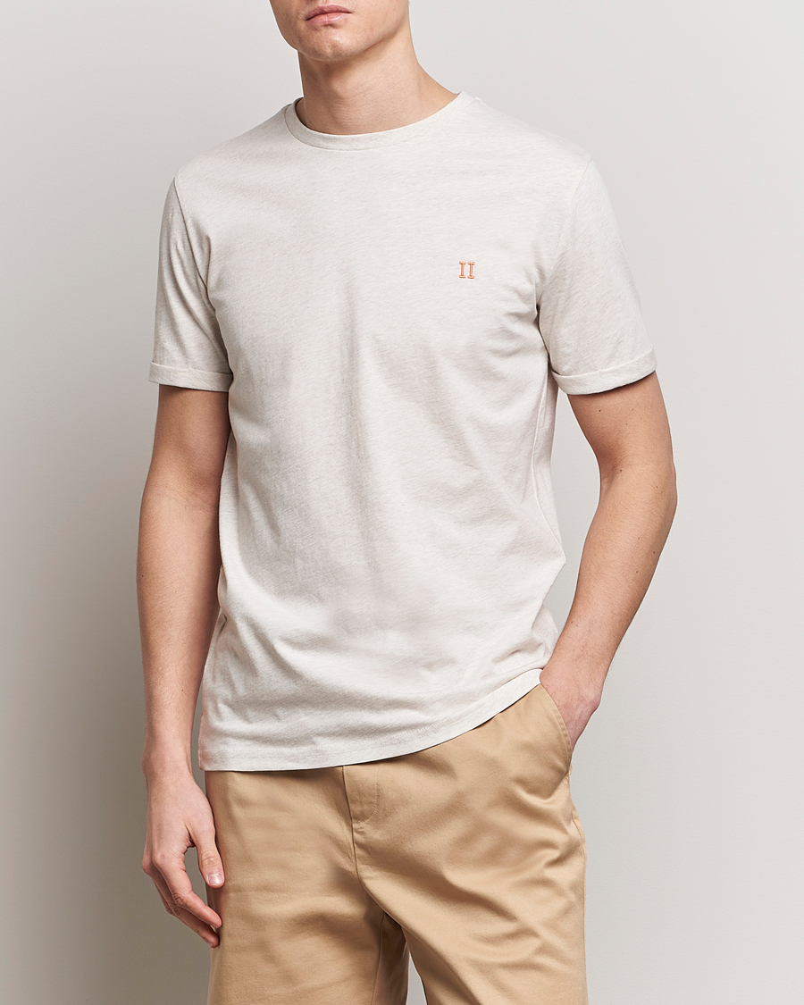 Mies | Vaatteet | LES DEUX | Nørregaard Cotton T-Shirt Ivory Melange