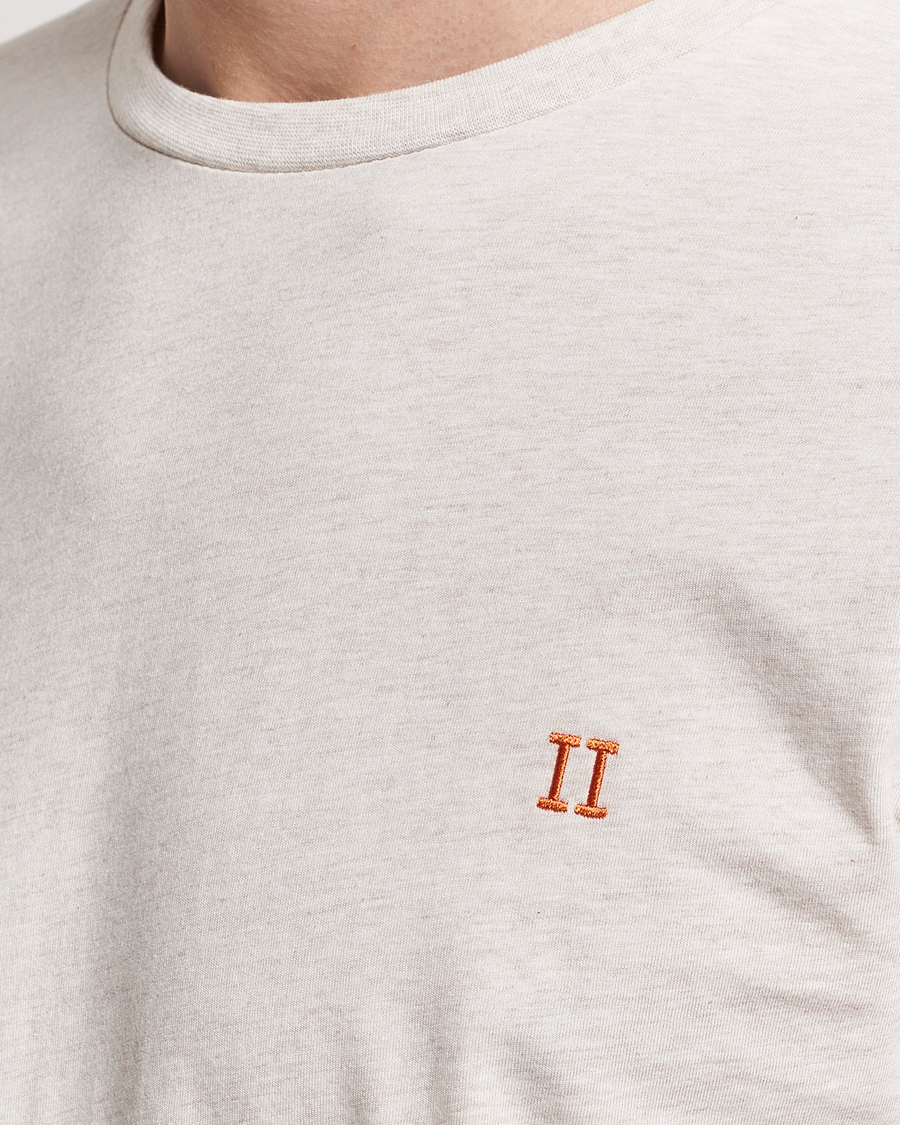 Mies | T-paidat | LES DEUX | Nørregaard Cotton T-Shirt Ivory Melange