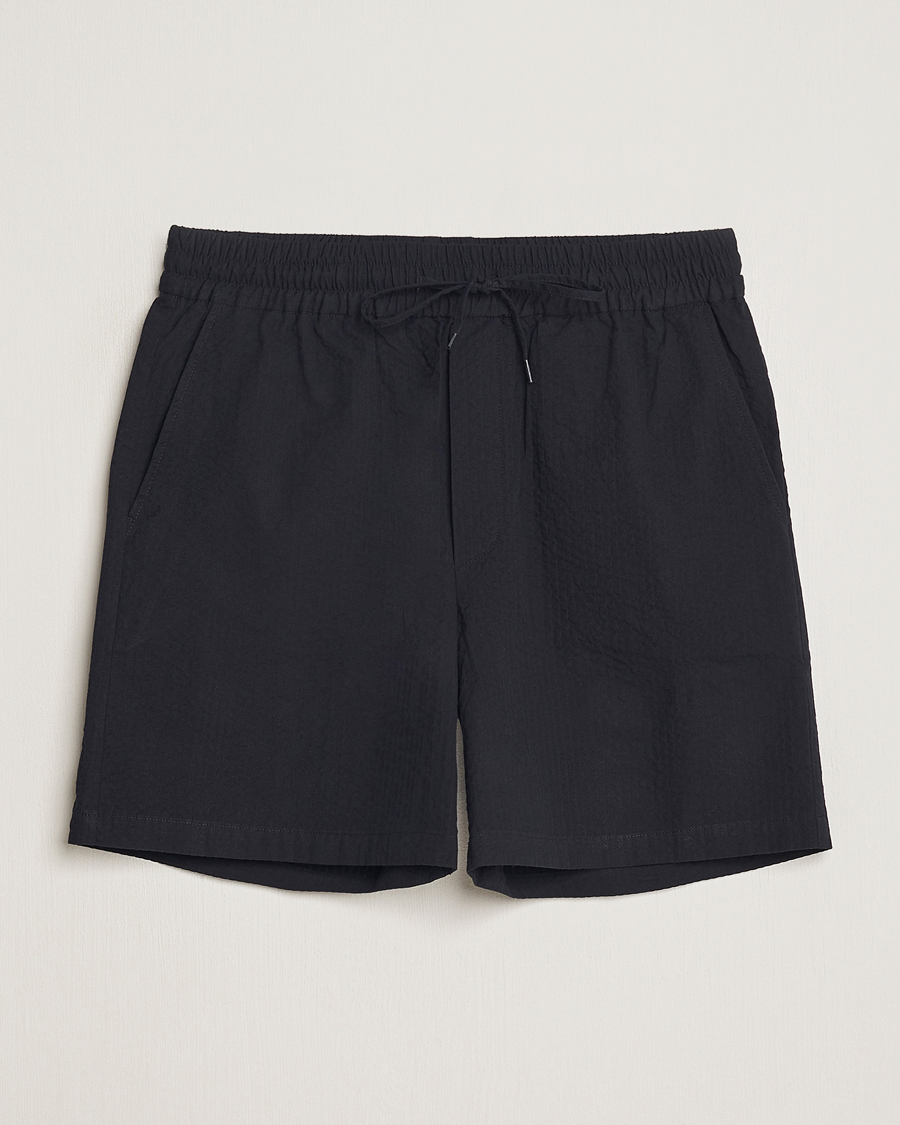 Mies | Shortsit | LES DEUX | Patrick Seersucker Shorts Black