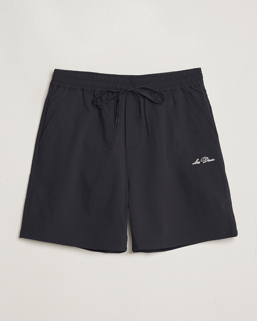 Mies | Uimahousut | LES DEUX | Stan Seersucker Swim Shorts Black