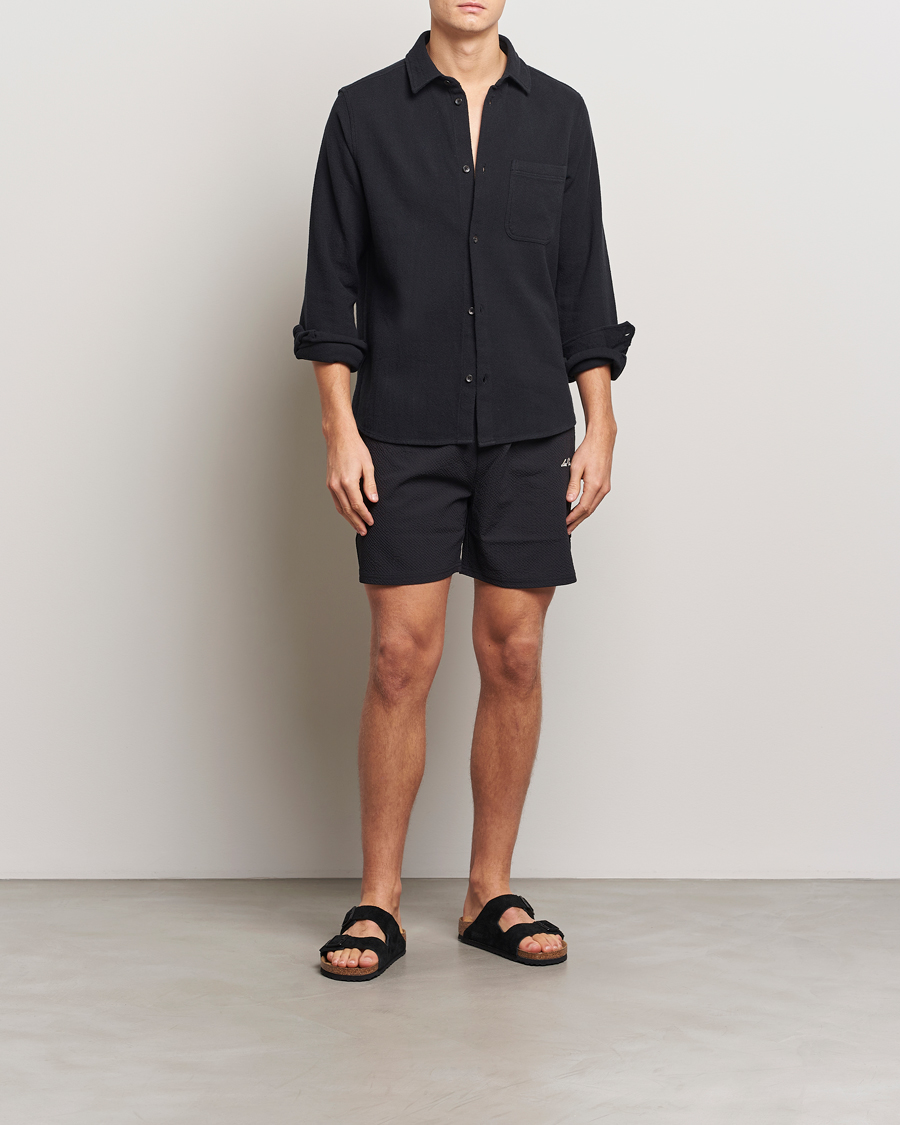 Mies | Uimahousut | LES DEUX | Stan Seersucker Swim Shorts Black