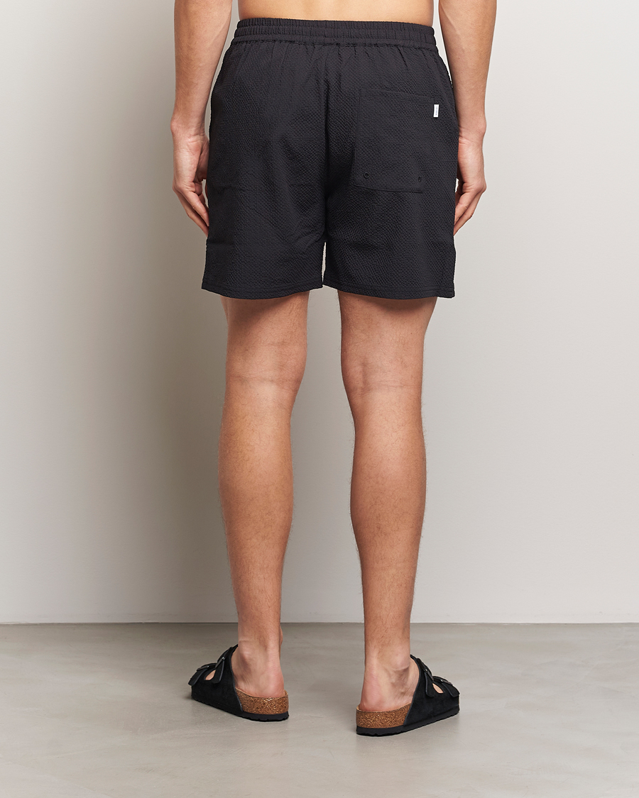 Mies | Uimahousut | LES DEUX | Stan Seersucker Swim Shorts Black