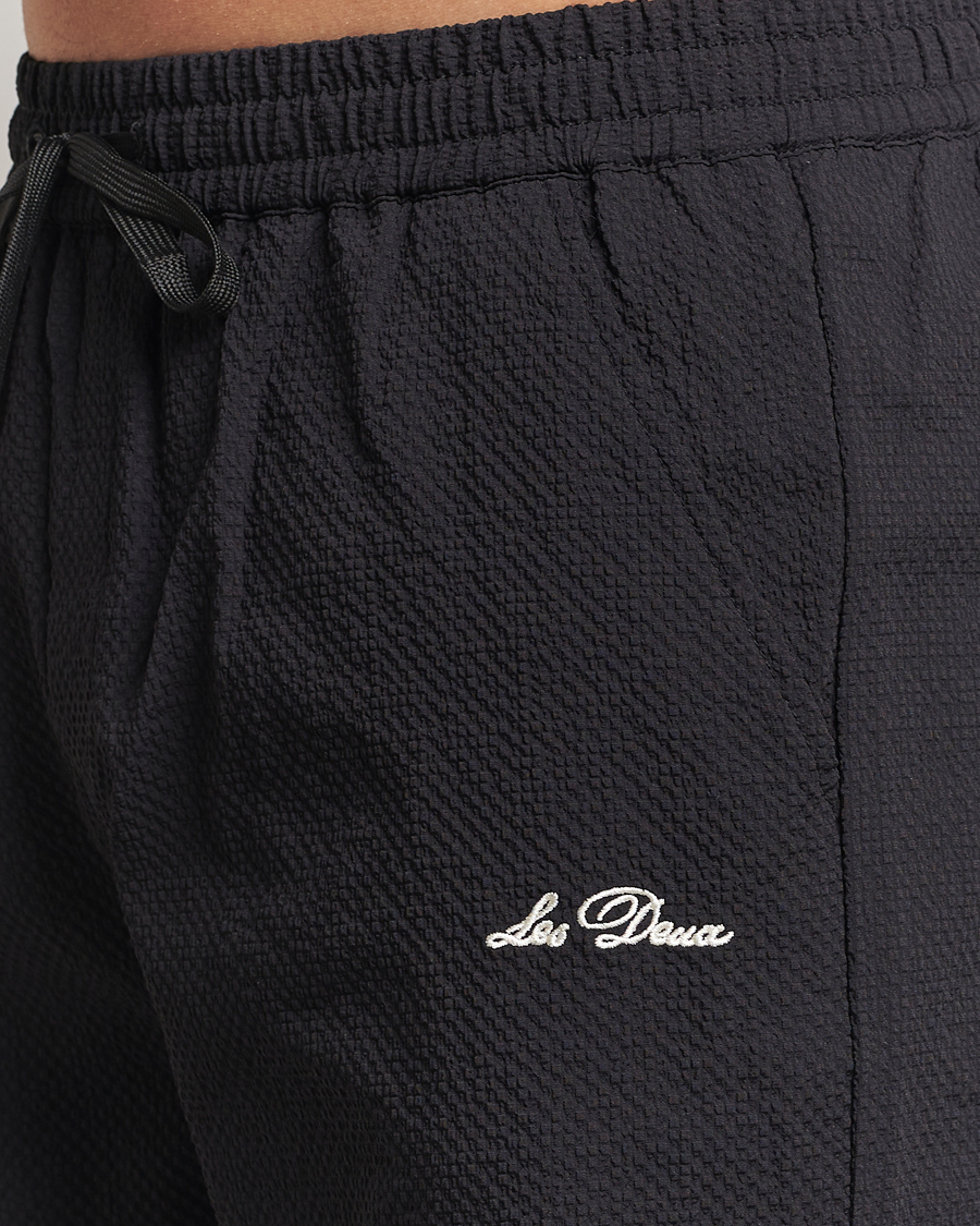Mies | Uimahousut | LES DEUX | Stan Seersucker Swim Shorts Black