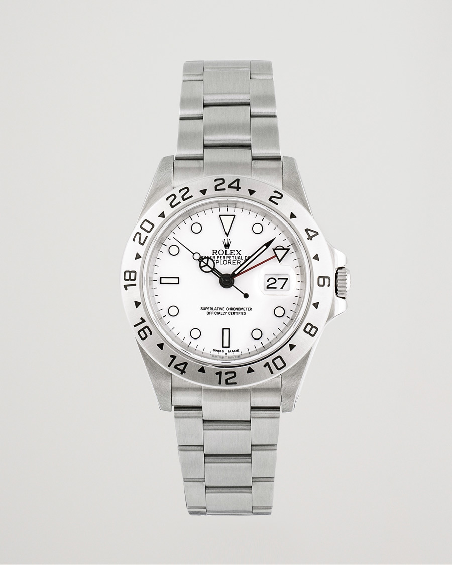 Mies | Rolex Pre-Owned Explorer II 16570 Steel White Silver | Rolex Pre-Owned | Explorer II 16570 Steel White Silver