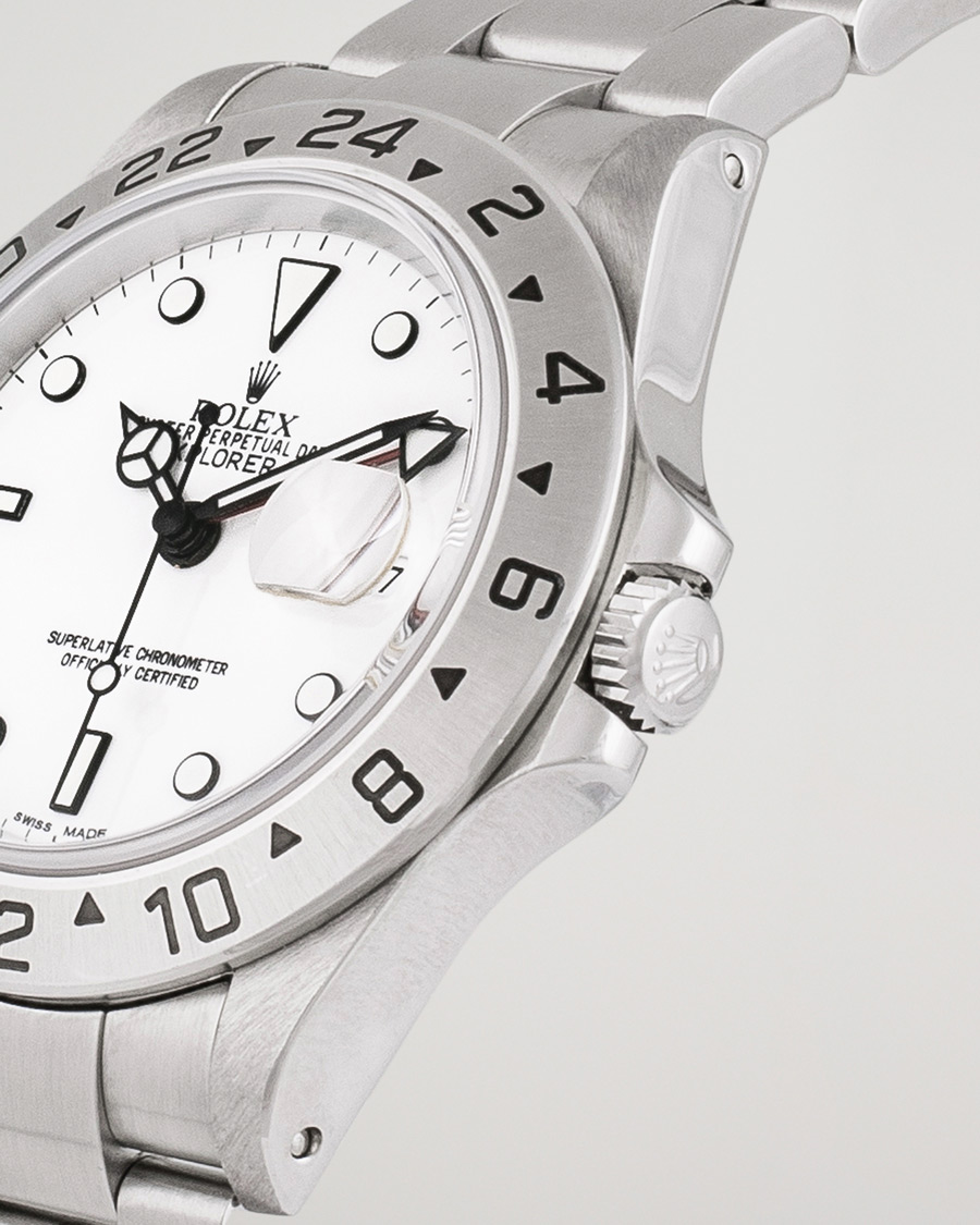 Mies | Rolex Pre-Owned Explorer II 16570 Steel White Silver | Rolex Pre-Owned | Explorer II 16570 Steel White Silver