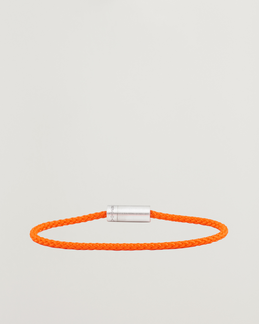 Mies | Korut | LE GRAMME | Nato Cable Brushed Bracelet Orange/Sterling Silver 7g