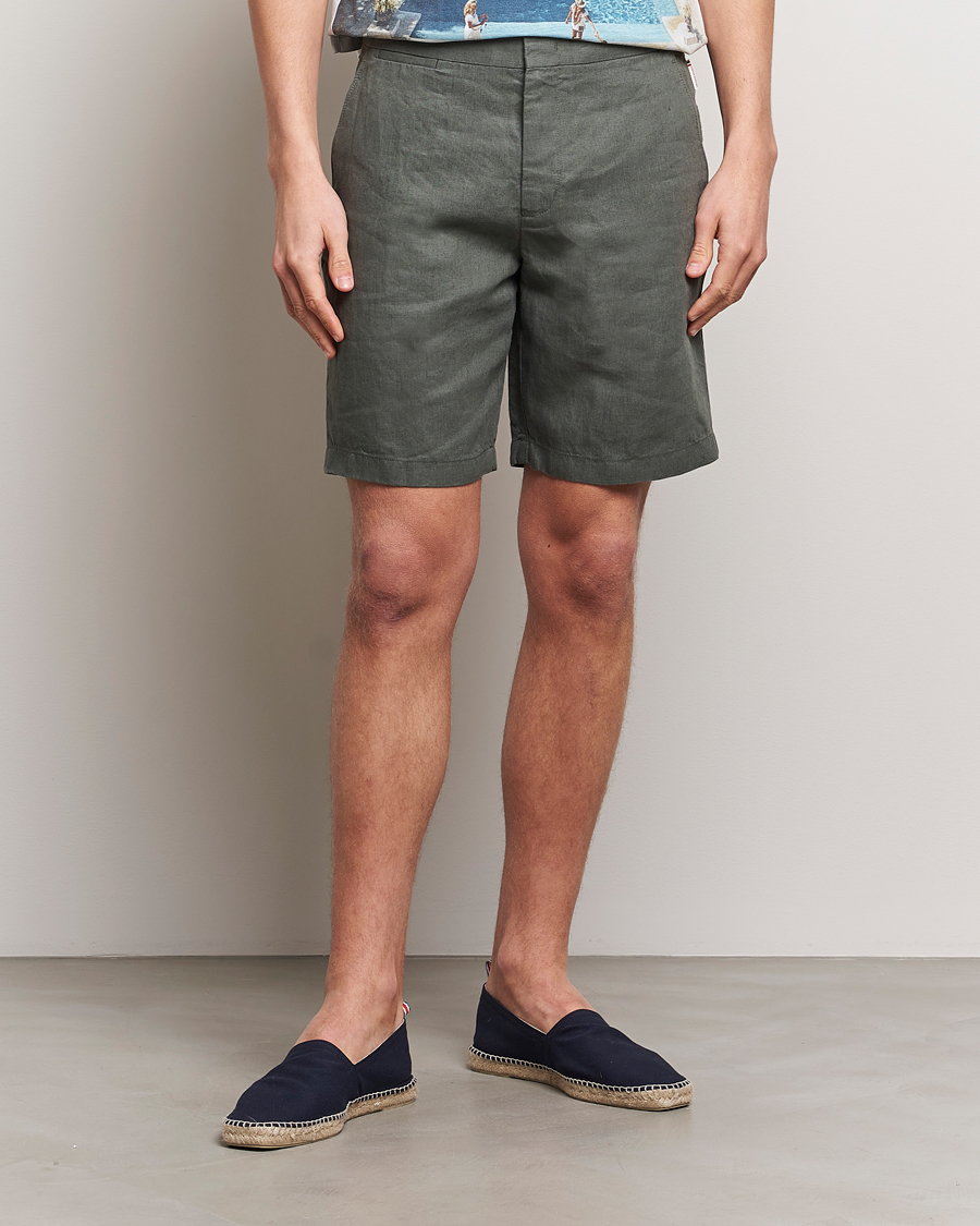 Mies | Pellavashortsit | Orlebar Brown | Norwich Linen Shorts Light Kombu