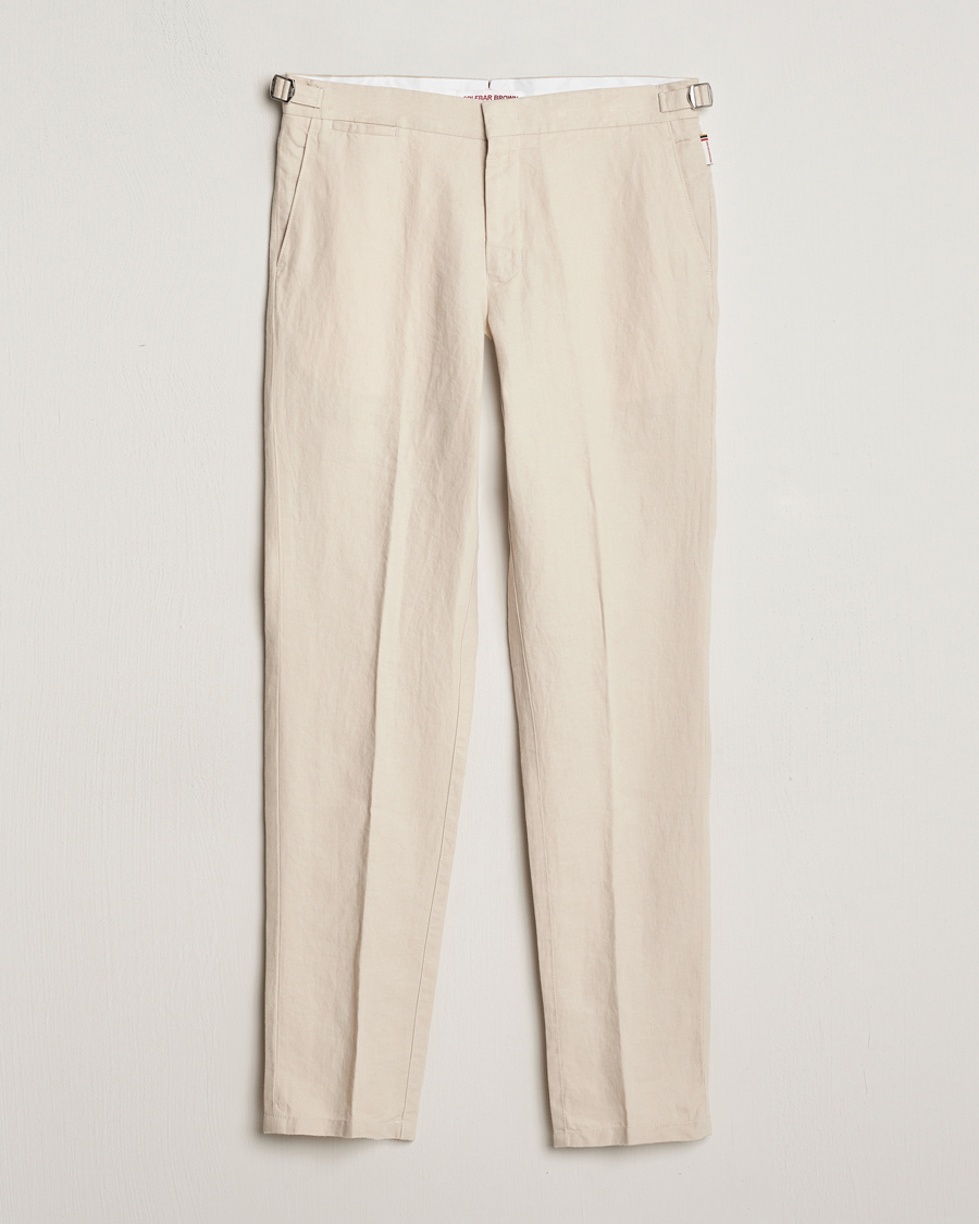Mies | Housut | Orlebar Brown | Griffon Linen Trousers Chai