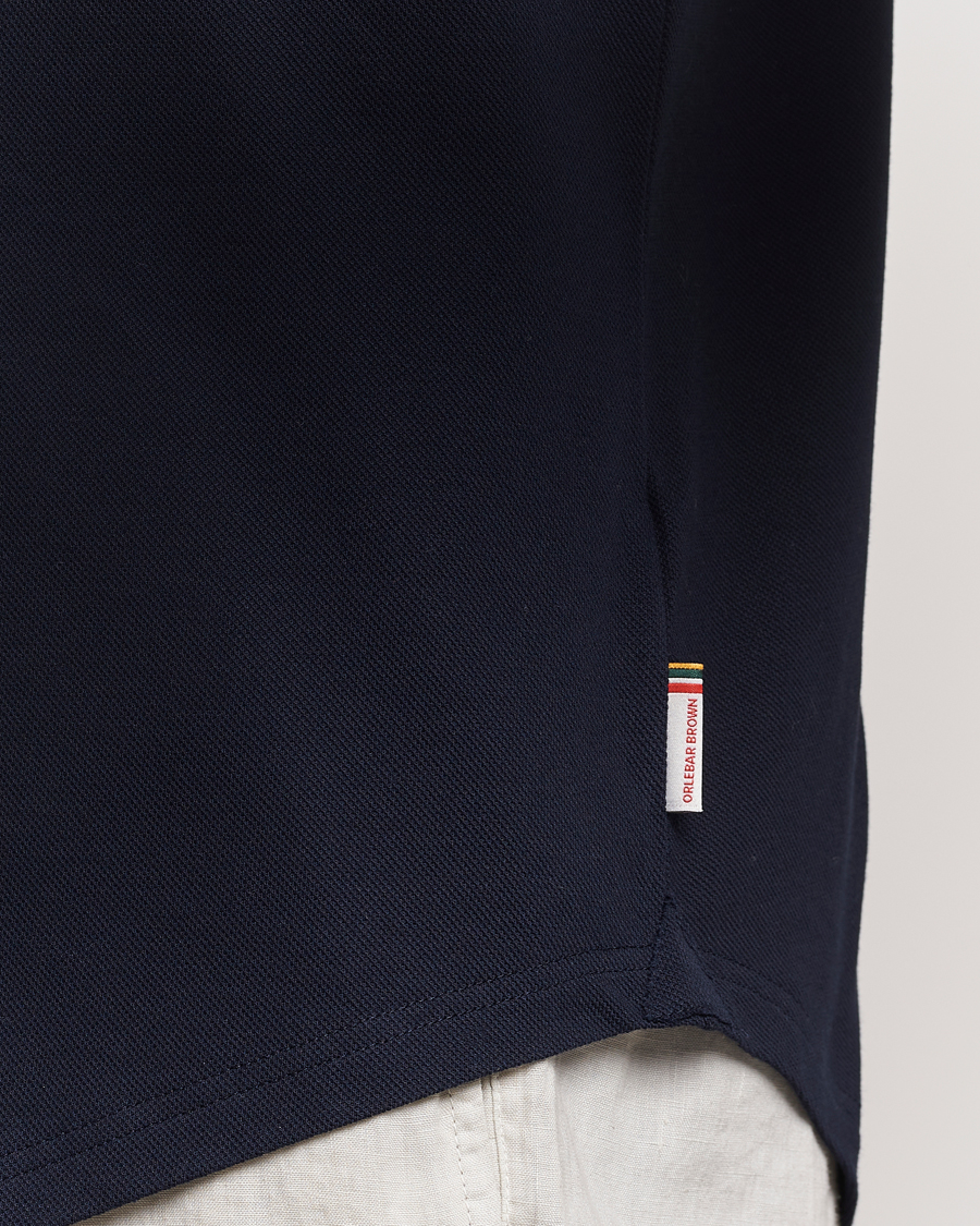 Mies | Kauluspaidat | Orlebar Brown | Giles Long Sleeve Pique Polo Night Iris