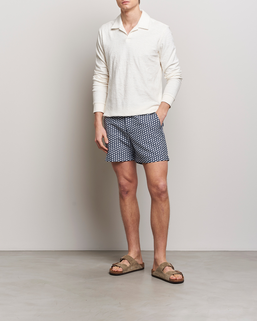 Mies | Uimahousut | Orlebar Brown | Bulldog Jaquard Flutter Swim Shorts Night Iris