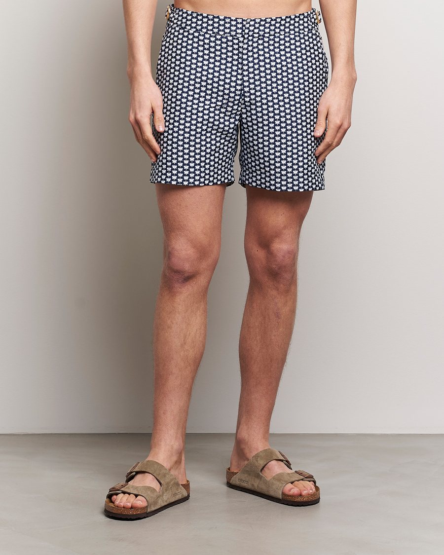 Mies | Uimahousut | Orlebar Brown | Bulldog Jaquard Flutter Swim Shorts Night Iris