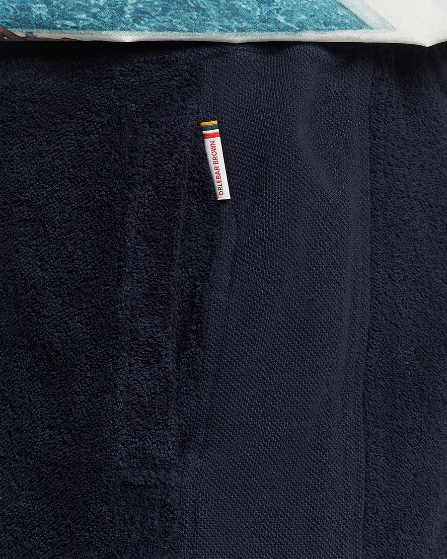 Mies | Shortsit | Orlebar Brown | Afador Mix Texture Towelling Shorts Night Iris