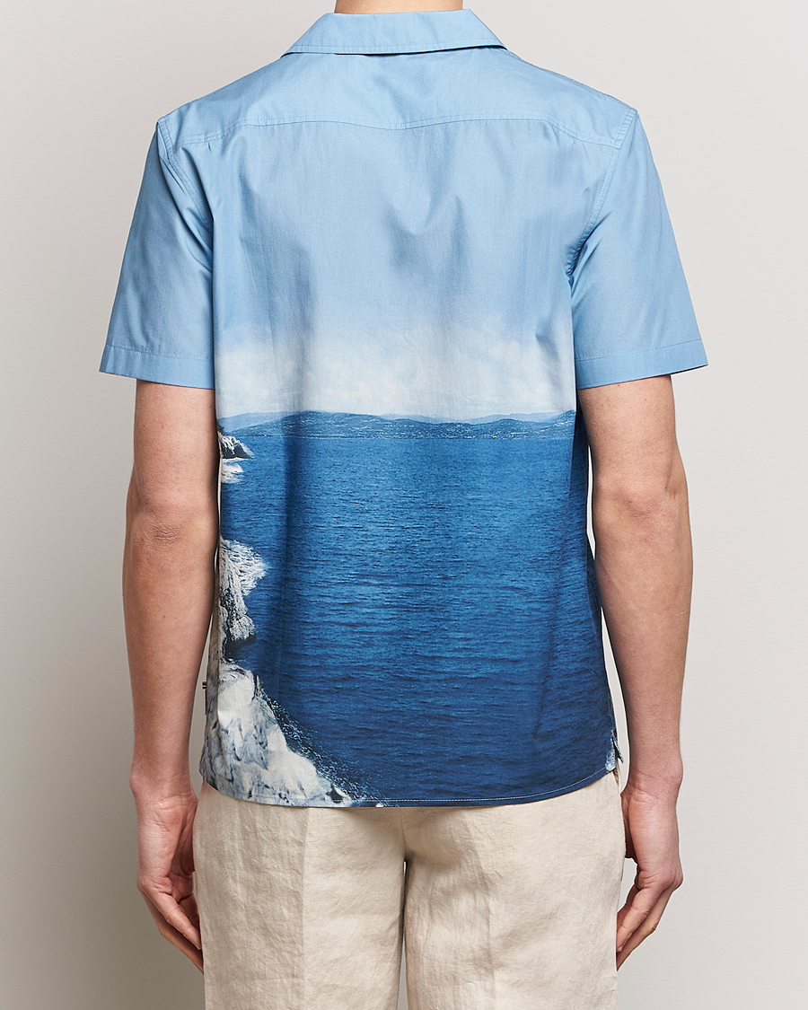 Mies | Kauluspaidat | Orlebar Brown | Hibbert Photographic Roc Pool Shirt Blue