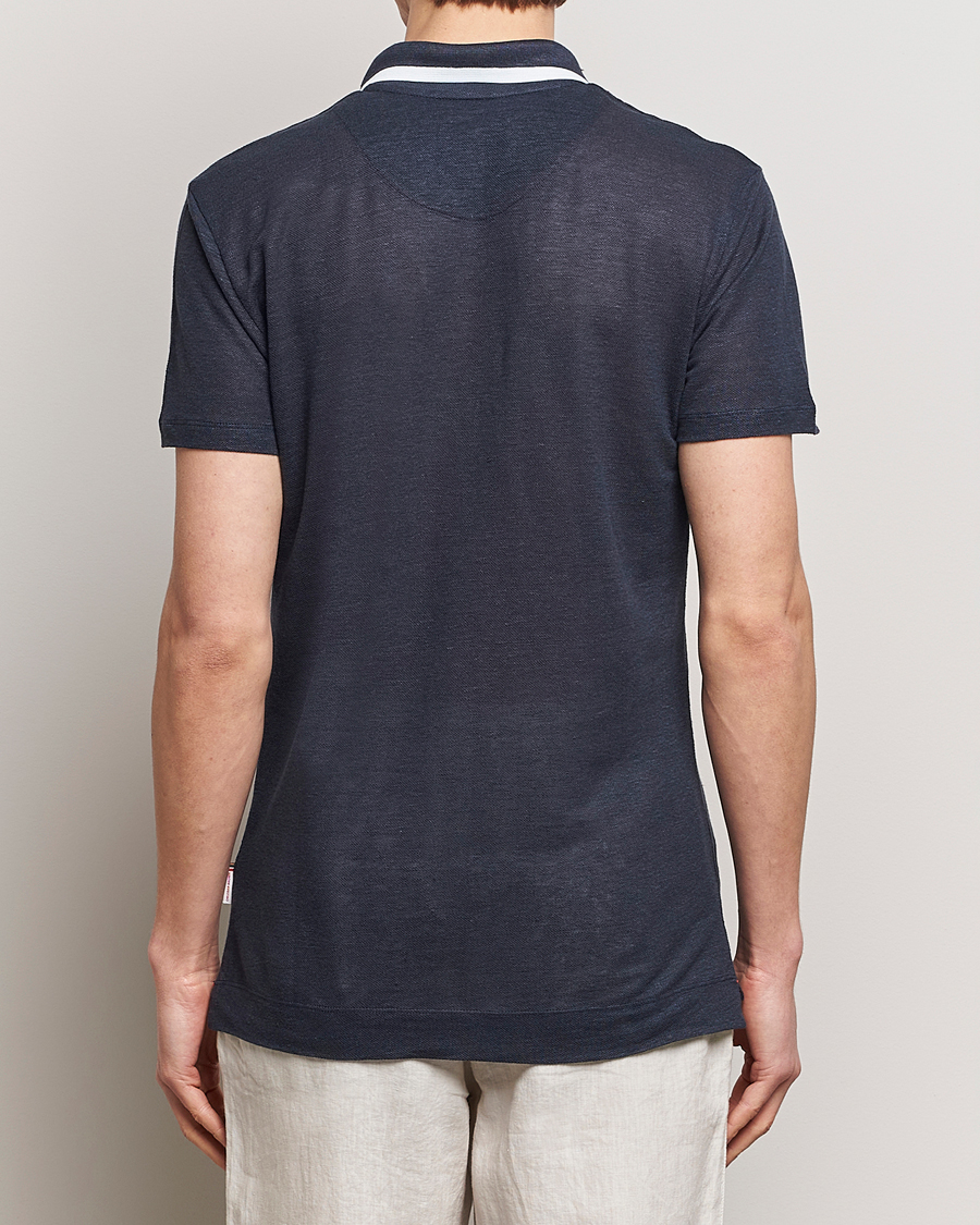 Mies | Pikeet | Orlebar Brown | Felix Linen Pique Polo Night Iris