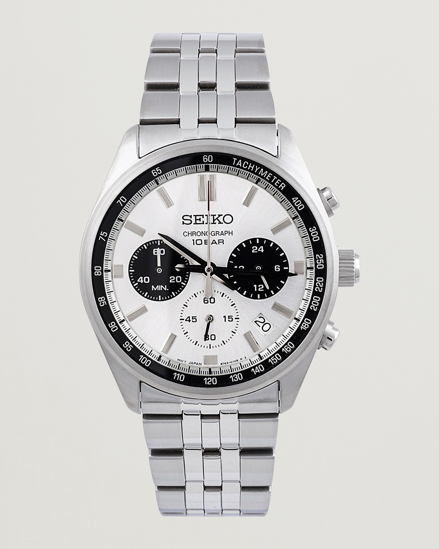 Mies | Seiko Chronograph 41mm Steel White Dial | Seiko | Chronograph 41mm Steel White Dial
