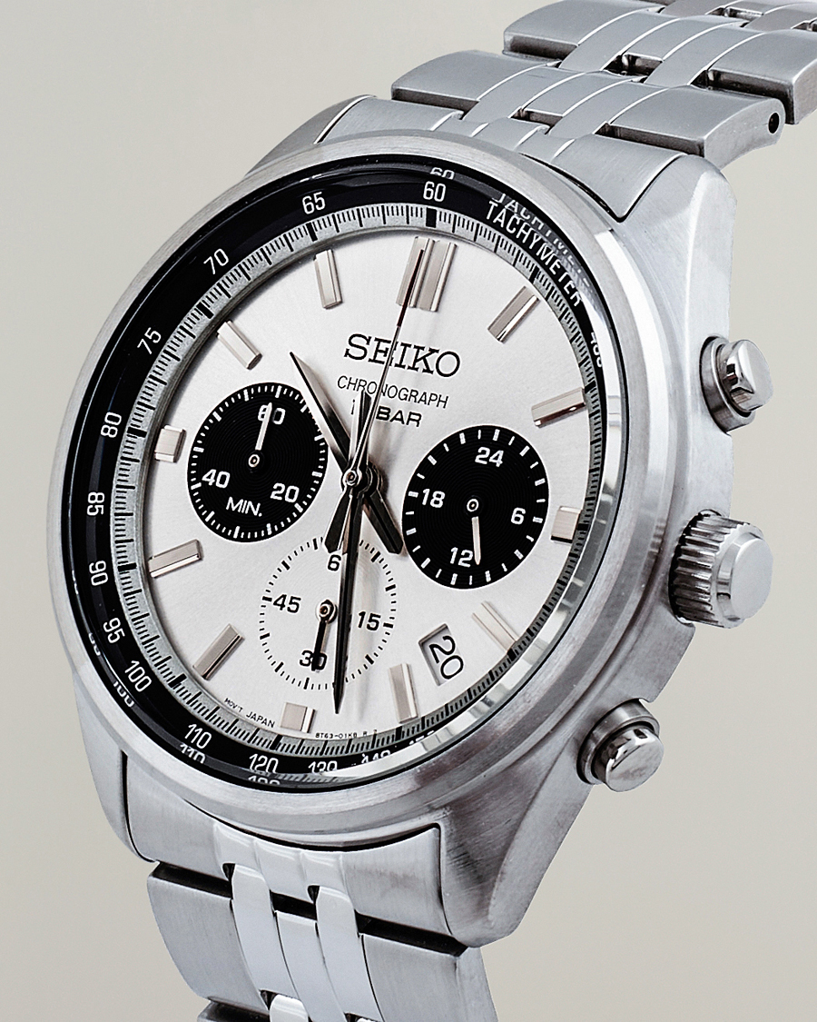 Mies |  | Seiko | Chronograph 41mm Steel White Dial