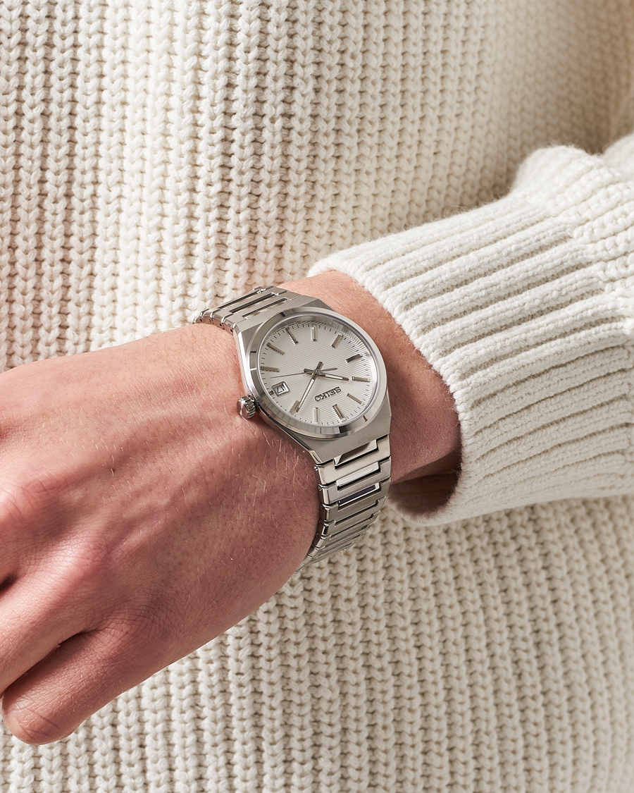 Mies | Seiko Sapphire 39mm Steel White Dial | Seiko | Sapphire 39mm Steel White Dial