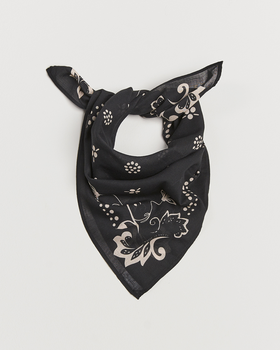 Mies | Nudie Jeans Ingrid Ornament Bandana Black | Nudie Jeans | Ingrid Ornament Bandana Black