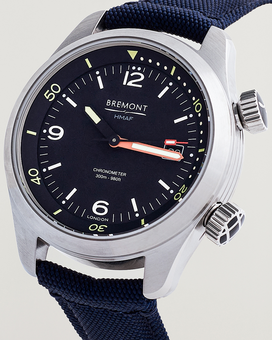 Mies | Fine watches | Bremont | Argonaut 42mm Navy Nato Strap