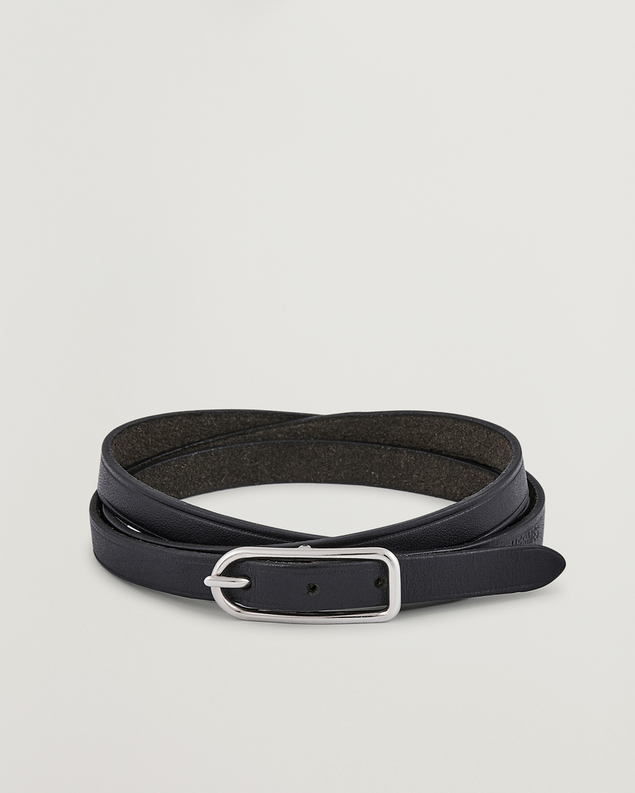 Mies | Hermès Pre-Owned API1 Leather Bracelet Black | Hermès Pre-Owned | API1 Leather Bracelet Black