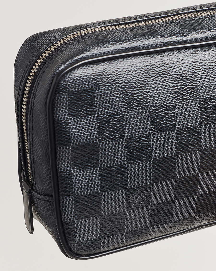 Mies | Louis Vuitton Pre-Owned Toilet Pouch PM Damier Graphite | Louis Vuitton Pre-Owned | Toilet Pouch PM Damier Graphite