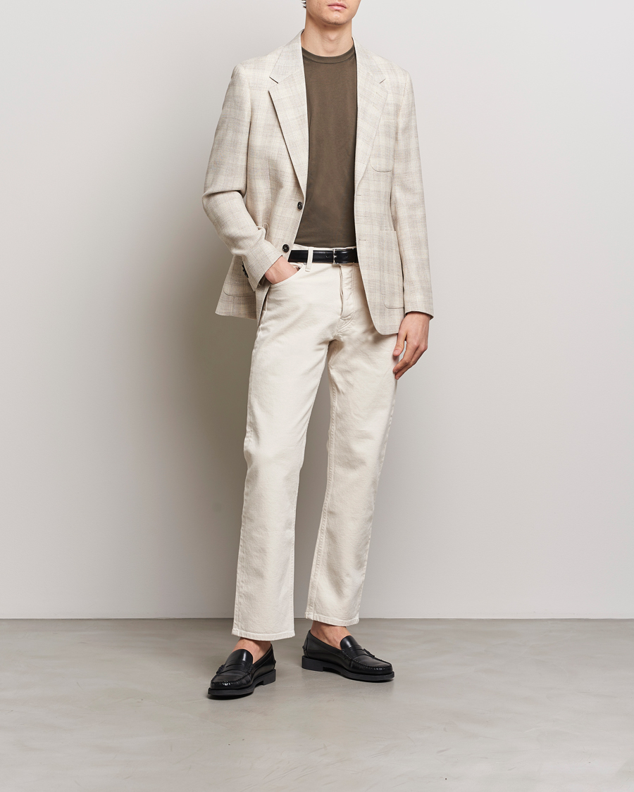 Mies | Pikkutakit | Tiger of Sweden | Julien Half Lined Checked Blazer Natural White
