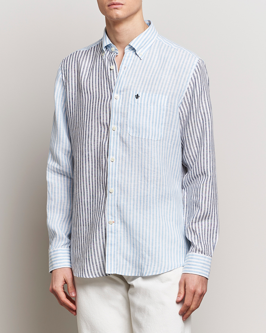 Mies | Vaatteet | Morris | Douglas Linen Mix Shirt Blue