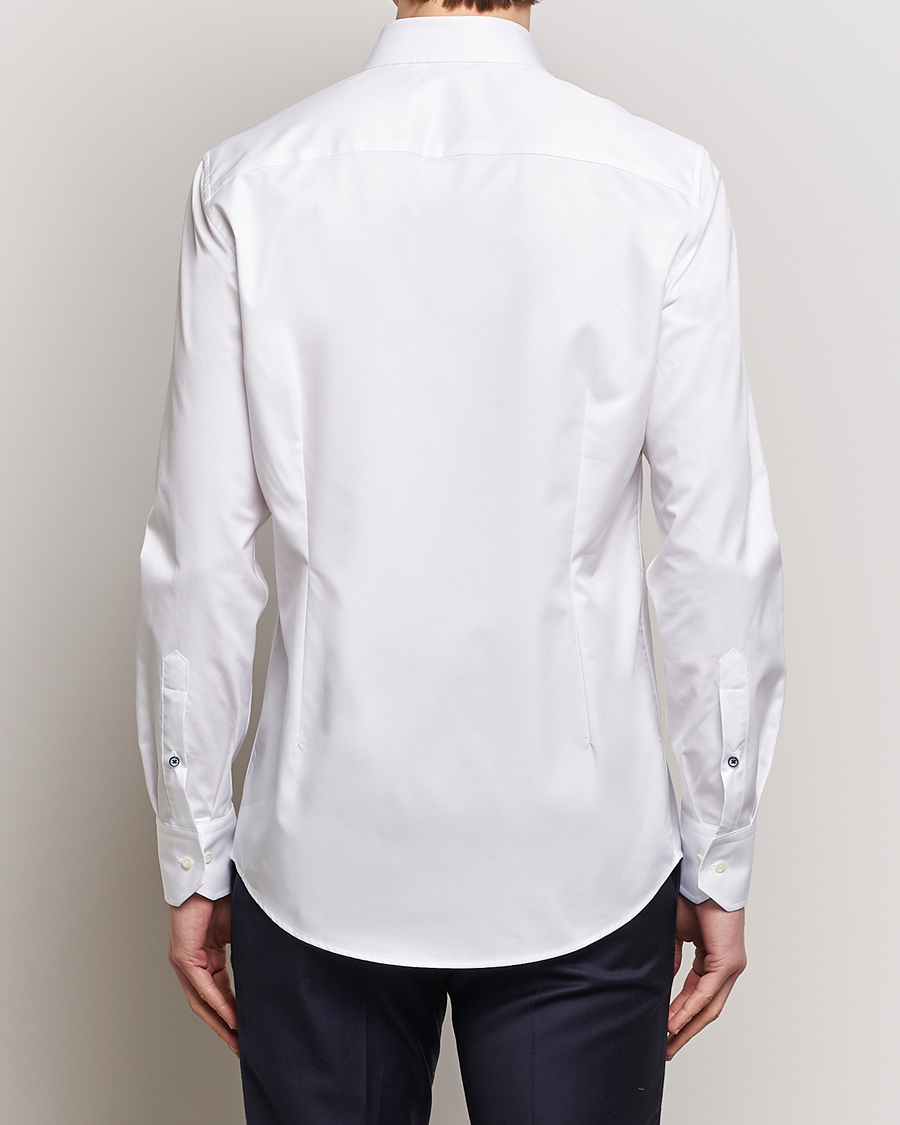 Mies | Kauluspaidat | Stenströms | Slimline Cotton Twill Cut Away Shirt White
