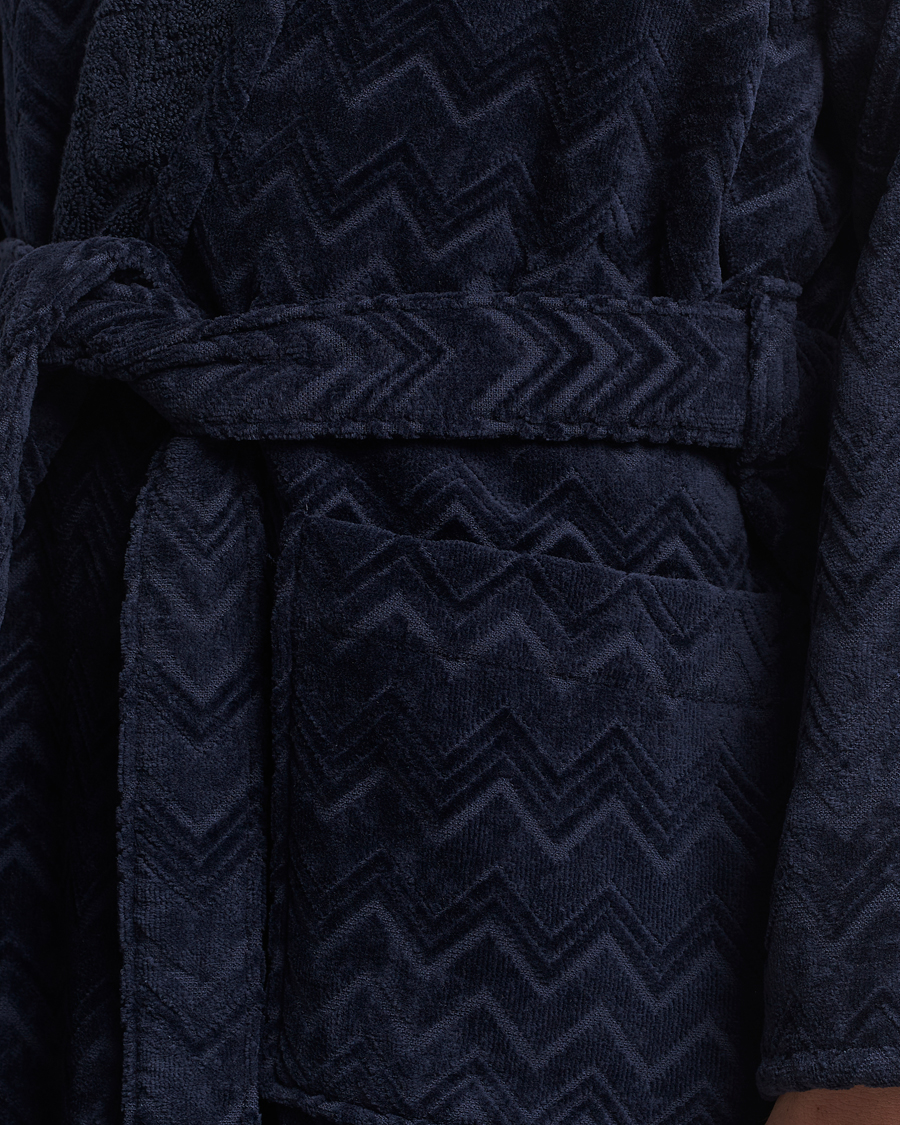 Mies | Yöpuvut ja kylpytakit | Missoni Home | Chalk Bath Robe Navy