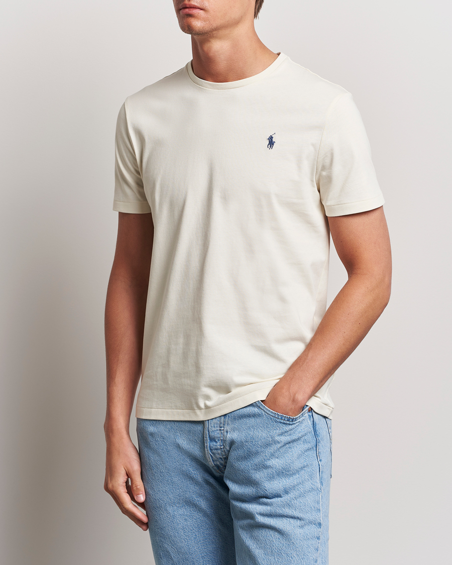 Mies | Valkoiset t-paidat | Polo Ralph Lauren | Crew Neck T-Shirt Herbal Milk