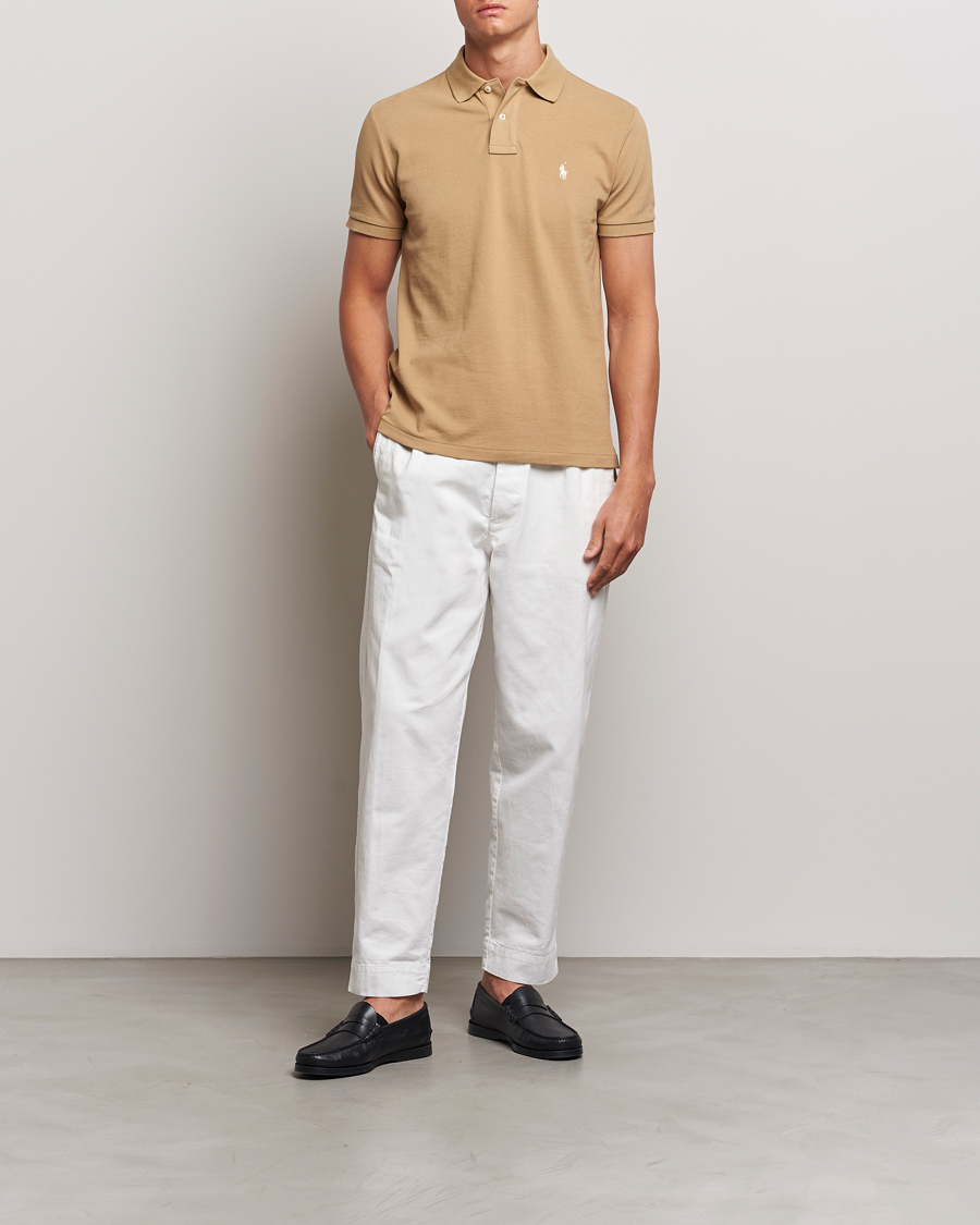 Mies | Pikeet | Polo Ralph Lauren | Custom Slim Fit Polo Café Tan
