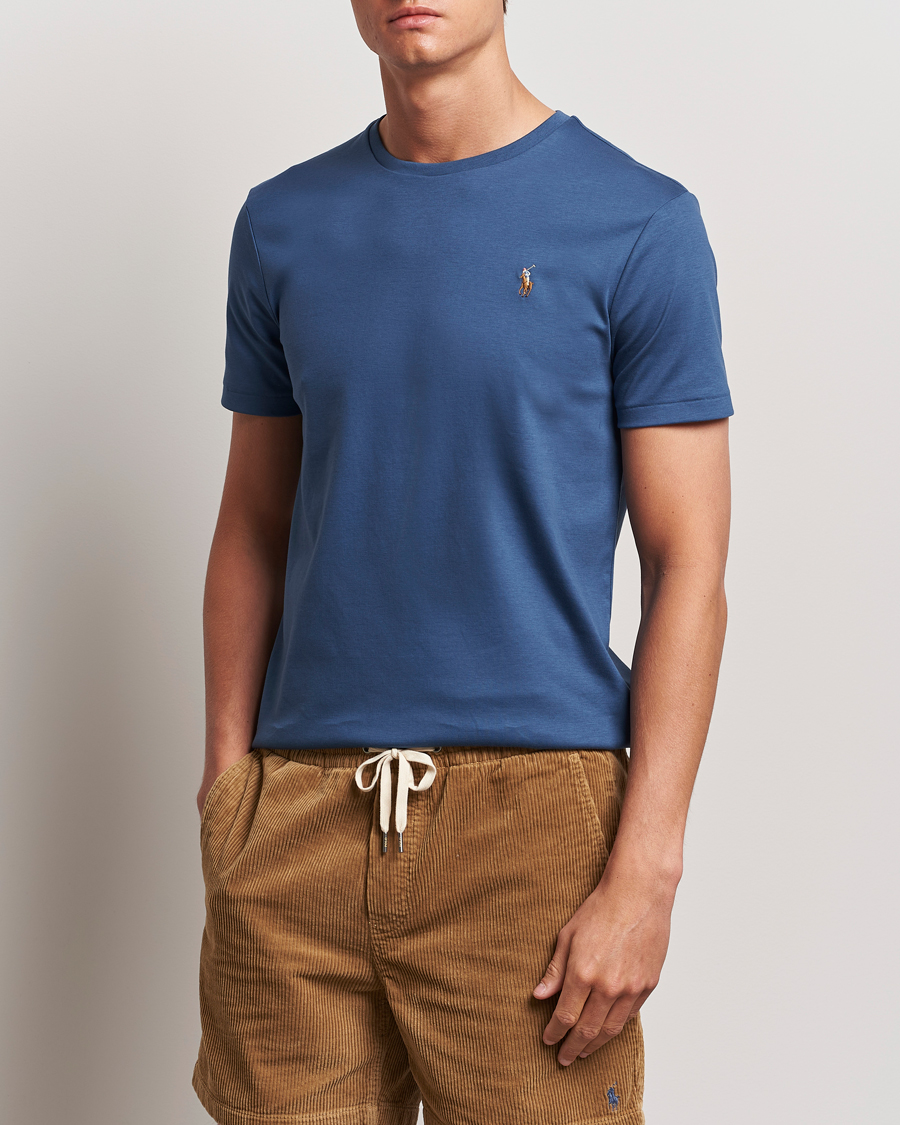 Mies |  | Polo Ralph Lauren | Luxury Pima Cotton Crew Neck T-Shirt Clancy Blue